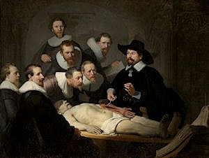 Image of our reproduction of Anatomy Lesson of Dr. N. Tulp by Rembrandt van Rijn on canvas, small