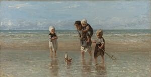 Image of our reproduction of Children of the Sea by Jozef Israels on canvas, small
