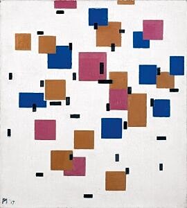 Image of our reproduction of Composition in Colour A by Piet Mondriaan on canvas, small