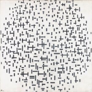 Image of our reproduction of Composition in Line, Second State by Piet Mondriaan on canvas, small