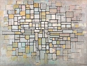 Image of our reproduction of Composition No. II by Piet Mondriaan on canvas, small
