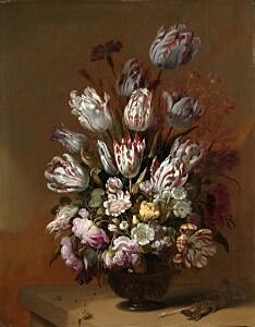 Image of our reproduction of Floral Still Life by Hans Bollongier on canvas, small
