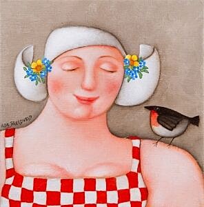 Image of our reproduction of In good Humour by Ada Breedveld on canvas, small