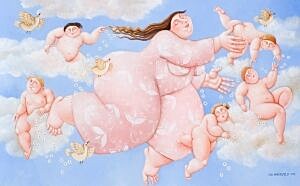 Image of our reproduction of Heavenly by Ada Breedveld on canvas, small