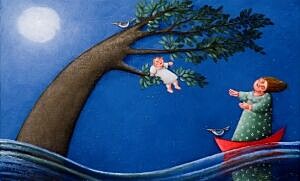 Image of our reproduction of High Tide by Ada Breedveld on canvas, small