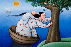 Image of our reproduction of Support by Ada Breedveld on canvas, small