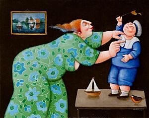 Image of our reproduction of You are a little Sailor by Ada Breedveld on canvas, small