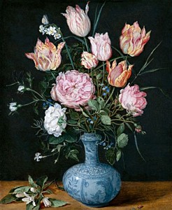 Wan-Li-vaas met bloemen