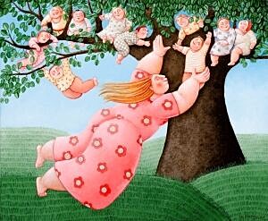 Image of our reproduction of Mum Tree by Ada Breedveld on canvas, small