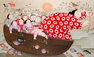 Image of our reproduction of Mothership by Ada Breedveld on canvas, small