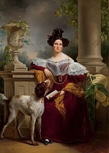 Image of our reproduction of Portrait of Alida Christina Assink by Jan Adam Kruseman on canvas, small