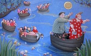Image of our reproduction of School Trip by Ada Breedveld on canvas, small