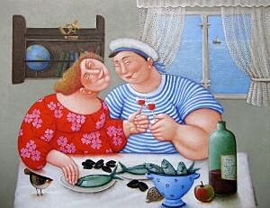 Image of our reproduction of Jaunt by Ada Breedveld on canvas, small