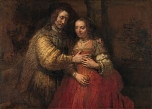 Image of our reproduction of The Jewish Bride by Rembrandt van Rijn on canvas, small