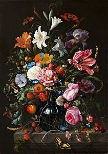 Image of our reproduction of Vase of Flowers by Jan Davidsz. de Heem on canvas, small