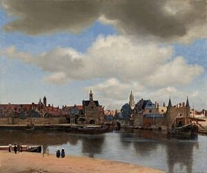 Image of our reproduction of View of Delft by Johannes Vermeer on canvas, small