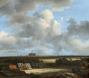 Image of our reproduction of View of Haarlem with Bleaching Grounds by Jacob van Ruisdael on canvas, small