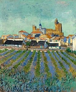 Image of our reproduction of View of Saint-Maries-de-la-Mer by Vincent van Gogh on canvas, small