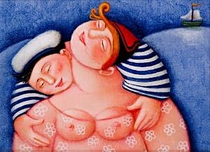 Image of our reproduction of Sailors Life by Ada Breedveld on canvas, small
