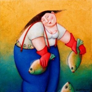 Image of our reproduction of Chammy by Ada Breedveld on canvas, small
