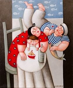 Image of our reproduction of Sea Foam by Ada Breedveld on canvas, small