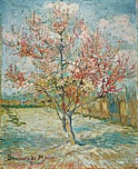 Image of our reproduction of Pink Peach Trees (Souvenir de Mauve) by Vincent van Gogh on canvas, small