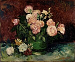 Image of our reproduction of Roses and Peonies by Vincent van Gogh on canvas, small