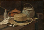 Image of our reproduction of Still Life with Straw Hat by Vincent van Gogh on canvas, small