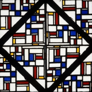 Image of our reproduction of Stained-Glass Composition III by Theo van Doesburg on canvas, small