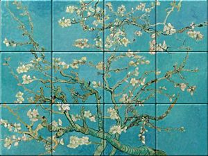 Almond Blossom on ceramic tiles