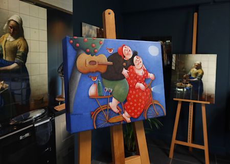 Ada Breedveld Achterop de fiets